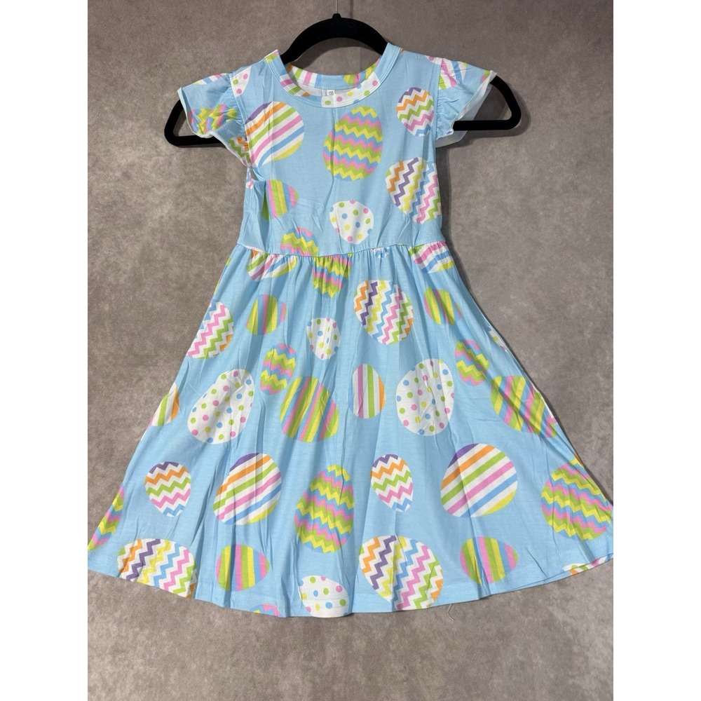 Pickid Easter Dress Toddler 3–6 Year Blue Ruffle Sleeve Nwt